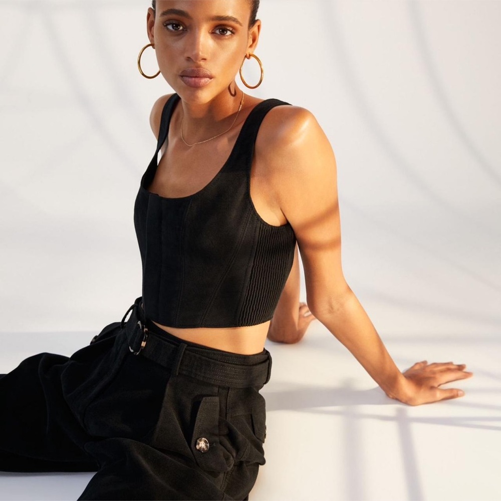 Babaton 1-01 cropped corset top